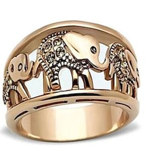 1PC Ring For Couple's Holiday Date Rose Gold Plated Hollow Out Elephant Animal Lightinthebox