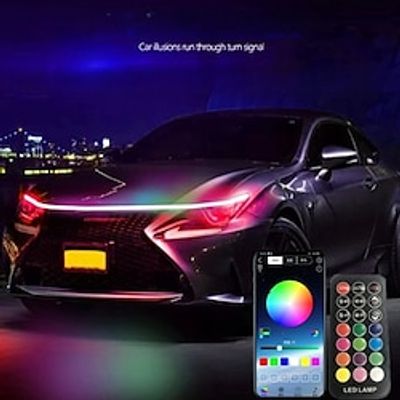 Running Lights Car Dynamic Starts Scanning Through Daytime LED Super Bright Hood Light Dual Mode Hood Light Bar Lightinthebox