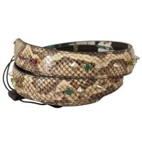 Dolce Gabbana Elegant Beige Python Leather Shoulder Strap - BEL8728