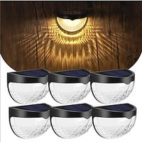 Rondom Solar 6led Semi-circular Fence Light Outdoor Light And Shadow Small Night Light Black And White Wall Light Patch Water Droplet Staircase Light Lightinthebox - thumbnail