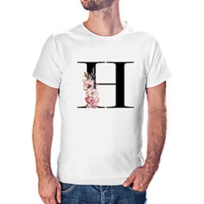 Men's Unisex Tee T shirt Hot Stamping Graphic Prints Letter Plus Size Print Short Sleeve Casual Tops Cotton Basic Fashion Designer Big and Tall White Wine Black Lightinthebox