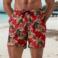 Coconut Tree Men's Board Shorts Hawaiian Shorts Swim Trunks Drawstring with Mesh lining Elastic Waist Holiday Beach Clothing Lightinthebox - thumbnail