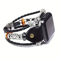 Retro Cowhide Leather Watch Strap For Apple Watch Ultra 8 7 6 5 4 3 SE miniinthebox - thumbnail
