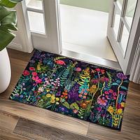 Watercolor Flowers Doormat Non-Slip Oil Proof Rug Indoor Outdoor Mat Bedroom Decor Bathroom Mat Entrance Rug Door Mat Lightinthebox