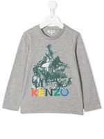 Kenzo Kids animal print T-shirt - Grey - thumbnail