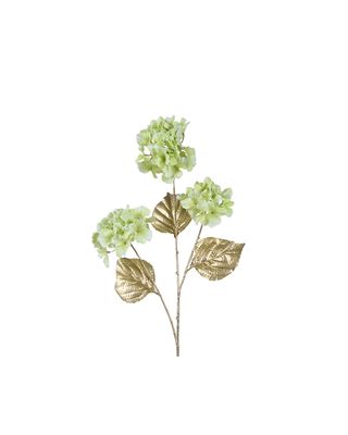 Kaemingk Decoris Hydrangea On Stem Polyester with Matt Gold Champange Leaf Green Kaemingk Decoris Hydrangea On Stem Polyester with Matt Gold Champange Leaf Green