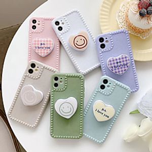 Phone Case For Apple Back Cover iPhone 12 Pro Max 11 SE 2020 X XR XS Max 8 7 Shockproof Dustproof with Stand Solid Colored TPU miniinthebox