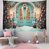 Christmas Walnut Clip Hanging Tapestry Wall Art Large Xmas Tapestry Mural Decor Photograph Backdrop Blanket Curtain Home Bedroom Living Room Decoration Lightinthebox - thumbnail