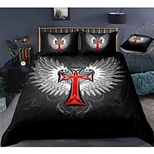 Easter Cross 3-Piece Duvet Cover Set Hotel Bedding Sets Comforter Cover with Soft Lightweight Microfiber, Include 1 Duvet Cover, 2 Pillowcases for DoubleQueenKing(1 Pillowcase for TwinSingle) Lightinthebox