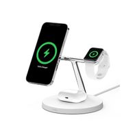 Belkin BOOSTCHARGE PRO MagSafe 3-in-1 Wireless Charger 15W | BL-WDOCK-3IN1-15W-MSAFE-WHT | White Color