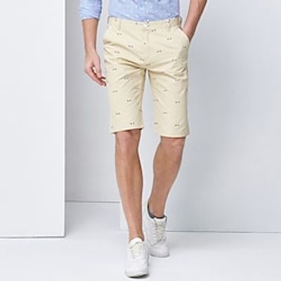 Men's Shorts Chino Shorts Bermuda shorts Pocket Graphic Prints Comfort Breathable Knee Length Outdoor Daily Going out Cotton Blend Fashion Streetwear Navy Blue Sky Blue Lightinthebox