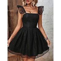 Women's Black Dress Party Dress Cocktail Dress Midi Dress Black Sleeveless Pure Color Ruched Spring Fall Winter Spaghetti Strap Fashion Winter Dress Wedding Guest Birthday 2023 S M L XL Lightinthebox - thumbnail