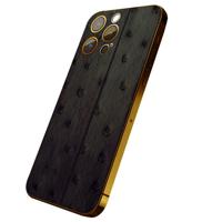 Merlin Craft Customized iPhone 16 Pro Max 1TB, Black Leather Ostrich Gold