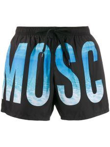 Moschino logo printed swim shorts - Black