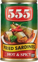 555 Fried Sardines Hot And Spicy - 155 Gm Pack Of 100 (UAE Delivery Only)