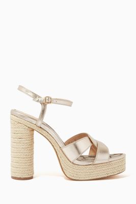 Talina Sandals in Metallic Leather