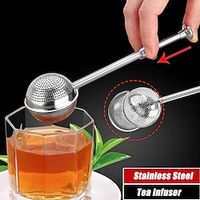 Long-Handle Stainless Steel Tea Strainers Premium Tea Infuser Filter for Loose Leaf Tea Reusable Tea Interval Diffuser for Teapot Lightinthebox - thumbnail