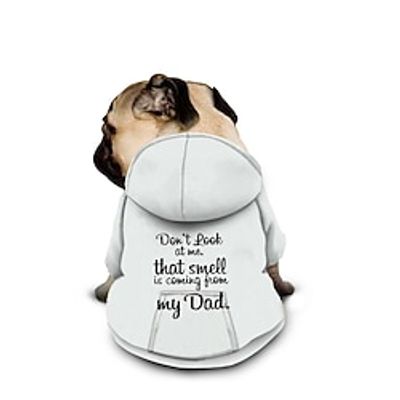 Dog Cat Pet Pouch Hoodie Graphic Quotes  Sayings Fashion Casual Outdoor Casual Daily Winter Dog Clothes Puppy Clothes Dog Outfits Breathable White Costume for Girl and Boy Dog Polyster S M L XL XXL Lightinthebox