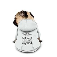 Dog Cat Pet Pouch Hoodie Graphic Quotes  Sayings Fashion Casual Outdoor Casual Daily Winter Dog Clothes Puppy Clothes Dog Outfits Breathable White Costume for Girl and Boy Dog Polyster S M L XL XXL Lightinthebox - thumbnail