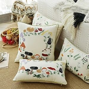 American Style Insets, Plants, Flowers, And Grass Pillows, Cushions, Garden Embroidered Square Pillows, Hotel Home Embroidered Pillows miniinthebox