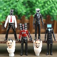 Blind Box  Popular Skibidi Toilet Man Monitor Hand Game Camera Doll Building Block Decoration Toy Toilet Lightinthebox - thumbnail