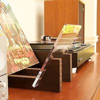 Record Storage Holder - Record Holder Rack Unit - Store and Hold Magazines Albums Display Stand - Solid Pine Wood with Crystal Clear Acrylic Valentine's Day for Him Lightinthebox - thumbnail