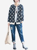 Casual Zipper Printed Pocket Coat - thumbnail