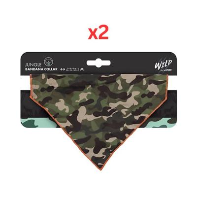 M-Pets Wild Jungle Bandana Collar Medium (Pack of 2)