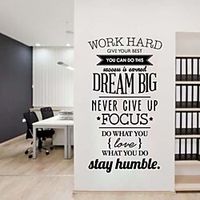 JiuBai Dream Big Quote Inspiration Wall Sticker Wall Decal, 5895CM 1pc miniinthebox - thumbnail