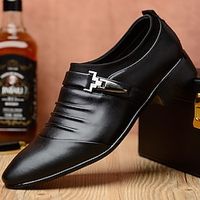 Men's Oxfords Loafers  Slip-Ons Formal Shoes Casual British Daily Office  Career PU Comfortable Black White Brown Summer Spring Fall miniinthebox - thumbnail