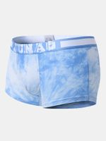 Casual Cotton Breathable Mid Rise Printing Boxer Briefs for Men