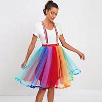 LGBT LGBTQ Rainbow Skirt Tutu Under Skirt Adults' Women's Gay Lesbian Pride Parade Pride Month Halloween Carnival Masquerade Easy Halloween Costumes Lightinthebox