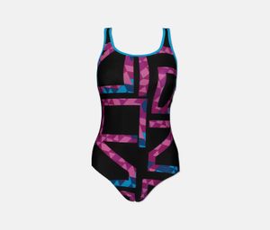Womens Skogen One Piece  Black/Turquoise