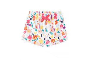 Baby Girl Ruffled Shorts  Bright White Floral