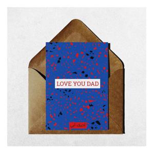 Bumble & Mouse Terrazzo Love You Dad Greeting Card (10.5 x 14.8cm)