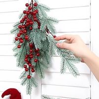 30pcs/set Christmas Berry Artificial Pinecone Fruit for Christmas Decoration Fake Flower Artificial Pine Tree Branches miniinthebox - thumbnail