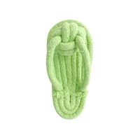 Pets Club Slipper Shaped Natural Cotton Chew Toys For Dogs green size - 14CM