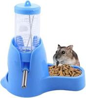 Pets Club 3 In 1 Hamster Food feeder with Water Bottel-80ml Blue