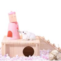 Pets Club 3 In 1 Hamster Food Feeder With Water Bottel-80ml Pink