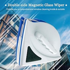 Double Sided Magnetic Window Cleaner,Baffect Window Cleaning Tools Glasses Cleaner Car Window Cleaning Brush for Windows Thickness 3-8mm miniinthebox