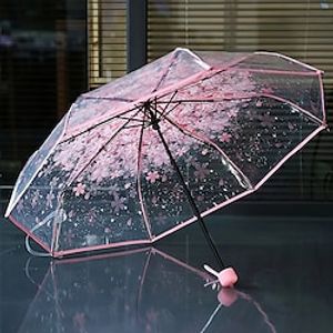 Transparent Umbrella Personality Student Umbrella Literature Folding Umbrella miniinthebox
