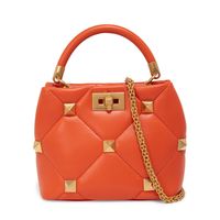 Roman stud top handle bag - thumbnail