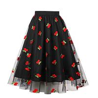 Retro Vintage 1950s Rockabilly Skirt Tulle Skirt Women's Halloween Wedding Guest Tea Party Casual Daily Skirt Lightinthebox