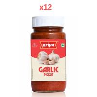 Priya Garlic Pickle In Oil 300g Pack of 12