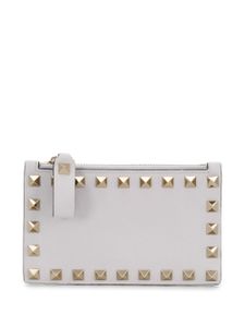 Valentino Garavani Rockstud zip wallet - White