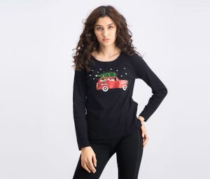 Petite Dog Graphic-Print T-Shirt  Black