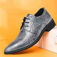 Men's Oxfords Brogue Walking Casual Daily Leather Comfortable Booties  Ankle Boots Loafer Black A Black Brown Spring Fall Lightinthebox - thumbnail