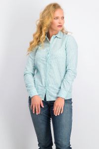 Womens Stripe Long Sleeve Top  Turquoise