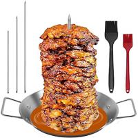 1pc, Vertical Skewer For Barbecue Grill, Vertical Skewer Stand For Grill, BBQ Skewer Stand, Brazilian Vertical Spit Stand With 3 Removable Rods, Suitable For Oven Barbecue, Home, RV, BBQ Accessories, Lightinthebox