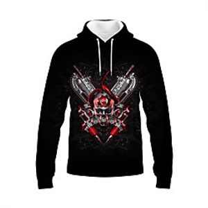 Inspired by Skull Heads Skull Hoodie Anime 100% Polyester Pattern Harajuku Graphic Kawaii Hoodie For Unisex / Couple's miniinthebox